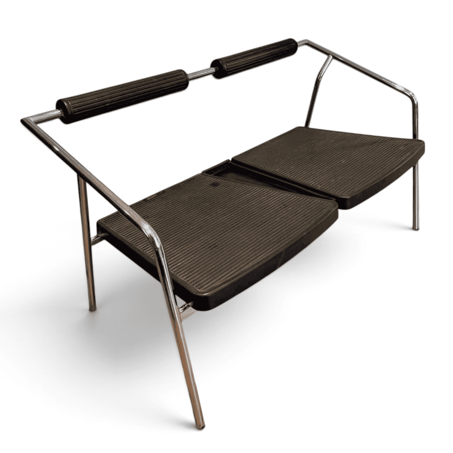 1970s System Chrome and Rubber Sofa - Styylish