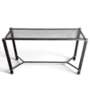 Pierre Vandel Console Table in Lacquered Aluminium and Gilt Metal - Styylish