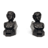 French Figural Cast Iron Andirons - Styylish