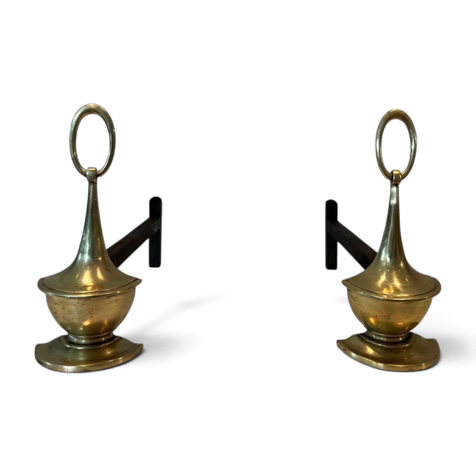 Neoclassical Bronze Andirons - Styylish