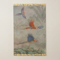 Contemporary French Hand-Painted Parrot Canvas - Front View - Styylish