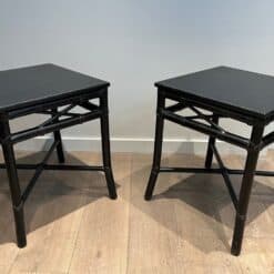 Alternative view of Pair of Faux Bamboo Side Tables by Gasparucci Italo, Italy, circa 1970