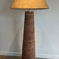 Audoux-Minet Style Rope Floor Lamp - Front View - Styylish