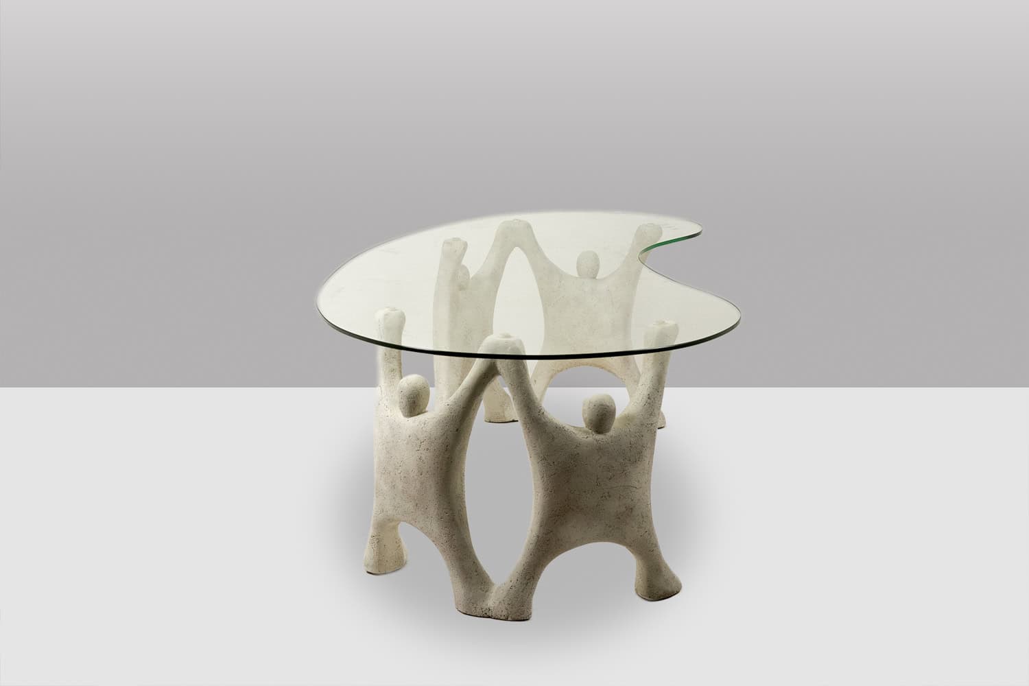 Brutalist Coffee Table with Sculptural Base, 1970 - Image 2
