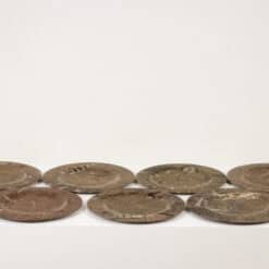 Set of 7 Fossil Marble Plates - Side View - Styylish