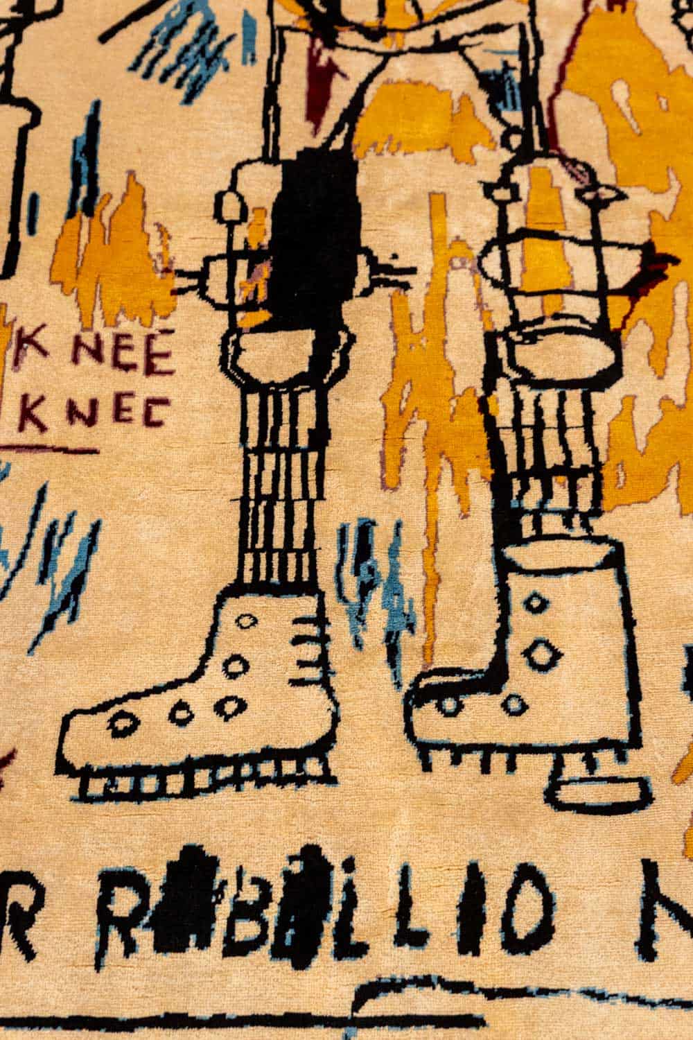 Jean-Michel Basquiat Inspired Wool Tapestry - Detail One - Styylish