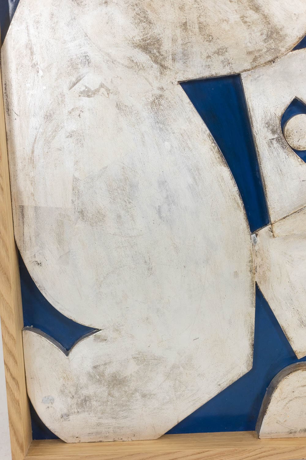 The Acrobat, French Carved Wood Bas-Relief - Lower Left Corner Detail - Styylish