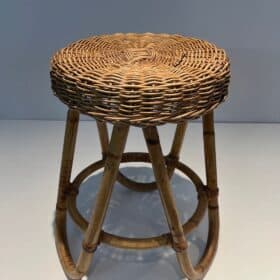 Franco Albini Style Rattan Stool