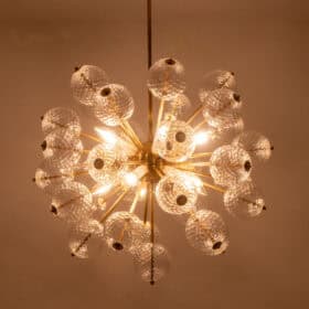 Kamenický Šenov 10-Light Sputnik Chandelier