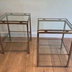 Alternative view of Pair of Guy Lefèvre Side Tables for Maison Jansen, France, 1970s