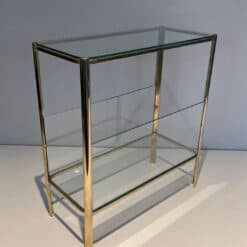 Jacques Théophile Lepelletier Bronze and Glass Magazine Rack - Angled View - Styylish