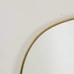 Large Gio Ponti Style Gilt Brass Mirror - Upper Right Corner Detail - Styylish