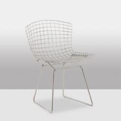 Harry Bertoia for Knoll Chrome-Plated Steel Chairs - Angle View - Styylish