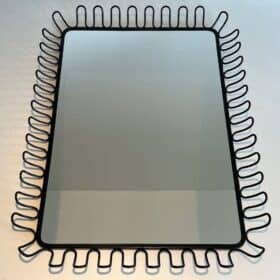 French Jean Royère Style Coiled Wire Mirrors