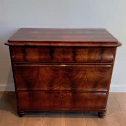French Empire Commode in Flamed Mahogany - Front View - Styylish