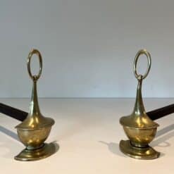 Alternative view of Neoclassical Bronze Andirons