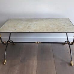 Alternative view of Maison Jansen Brushed Steel and Brass Coffee Table, France, Circa 1970