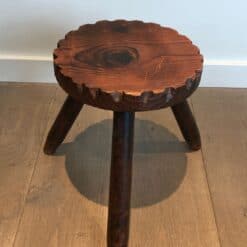 French Brutalist Pine Stools - Image 11