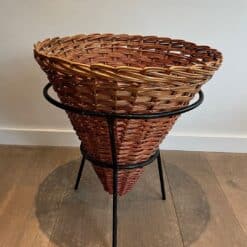 French Mid-Century Rattan Planters - View Ten - Styylish