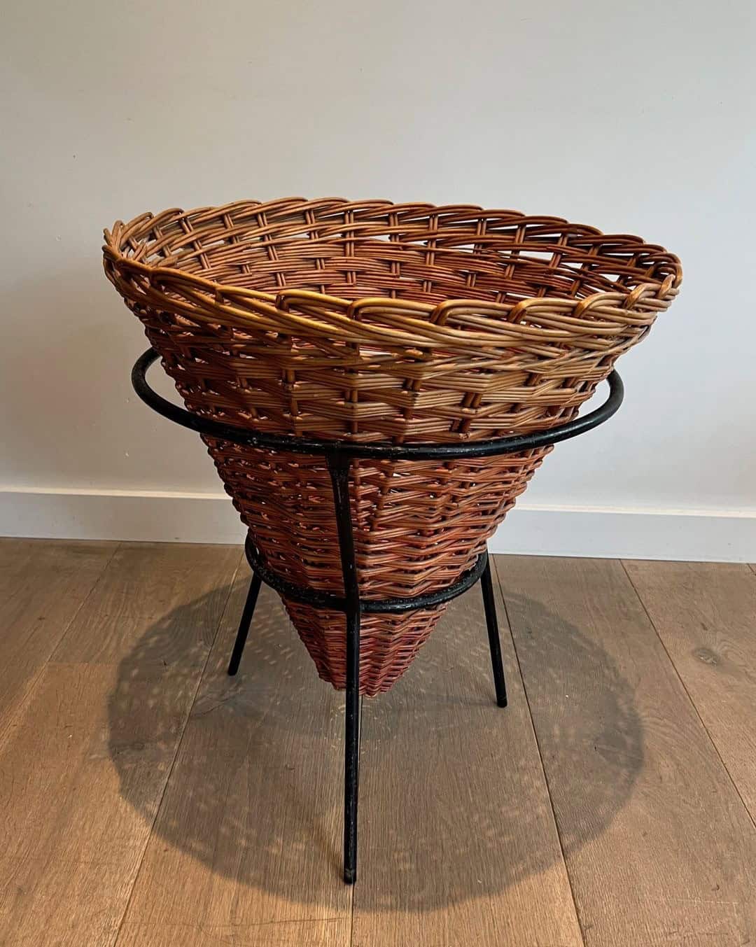 French Mid-Century Rattan Planters - View Ten - Styylish