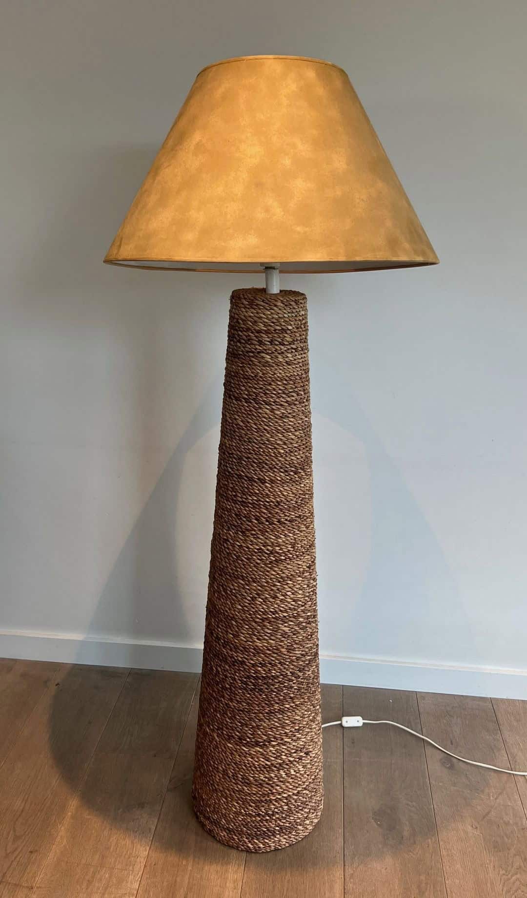 Audoux-Minet Style Rope Floor Lamp - Wide View Three - Styylish