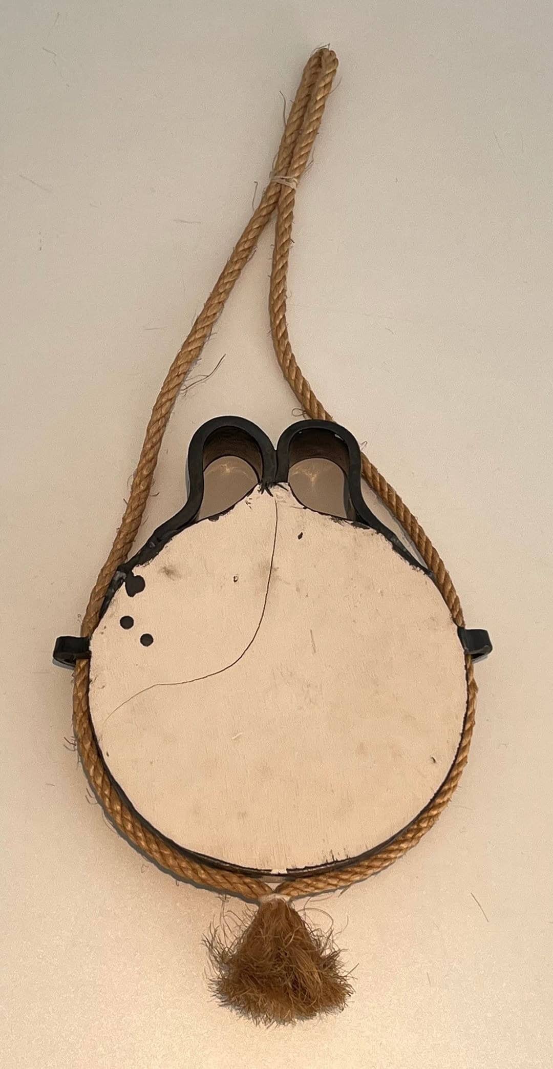 French Black Ceramic Hanging Mirror - Back View - Styylish
