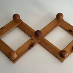 Charlotte Perriand Style Pine Accordion Coat Hanger - Wide View - Styylish