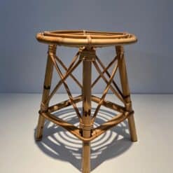 Jean Royère Style Rattan Drum Stool - Image 11