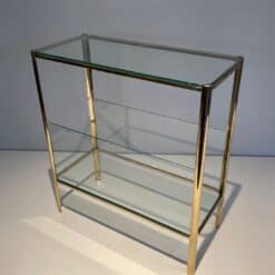 Jacques Théophile Lepelletier Bronze and Glass Magazine Rack - Wide View - Styylish