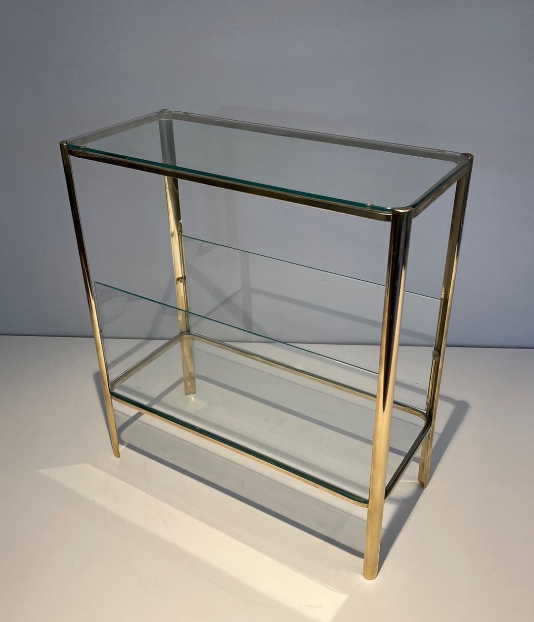 Jacques Théophile Lepelletier Bronze and Glass Magazine Rack - Wide View - Styylish