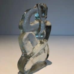 French Art Deco Style Clear Glass Female Nude Sculpture - Angled View Four - Styylish