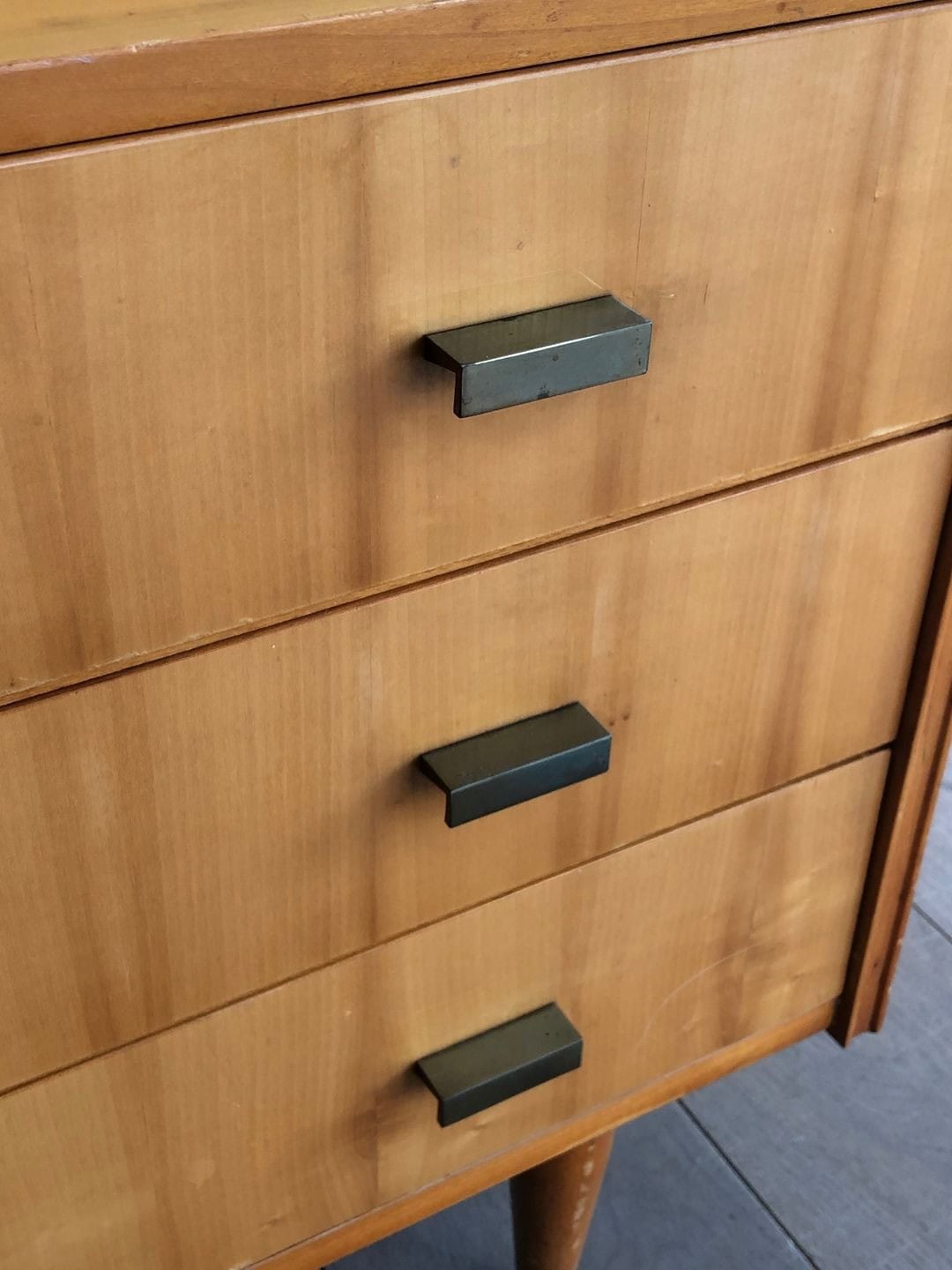 French Sycamore Drop-Front Secretary Desk - Image 11