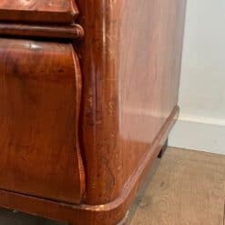 French Empire Commode in Flamed Mahogany - Corner Base Detail - Styylish