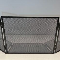 Blackened Steel Three-Panel Fireplace Screen - Alt View - Styylish