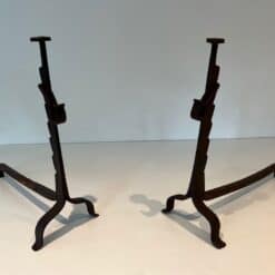 French Wrought Iron Andirons - Image 11