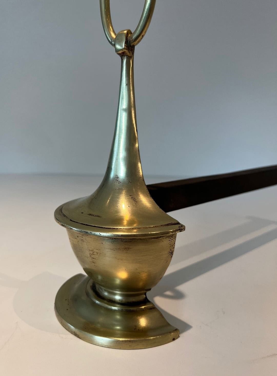 Neoclassical Bronze Andirons - Image 11