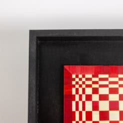 Marianne Leal “Homage to Vasarely” Straw Marquetry Panels - Detail Seven - Styylish
