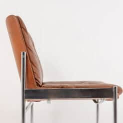 Set of 6 Italian Faux Leather Chairs - Side View Detail - Styylish