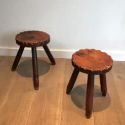French Brutalist Pine Stools - Image 12