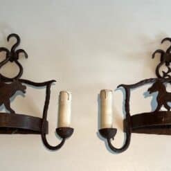 Pair of French 1950s Wrought Iron Animal Wall Lights - Image 12