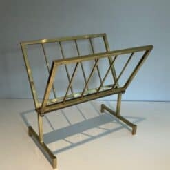 French 1970s Brass Magazine Rack - Image 12