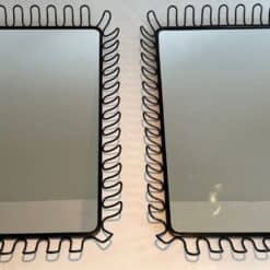 French Jean Royère Style Coiled Wire Mirrors - Image 12