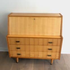 French Sycamore Drop-Front Secretary Desk - Image 12