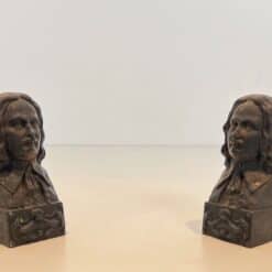 Beethoven Cast Iron Andirons - Angled Pair View Two - Styylish