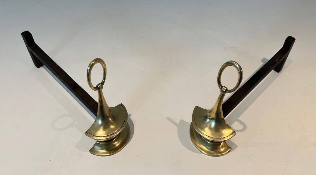 Neoclassical Bronze Andirons - Image 12