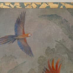 Contemporary French Hand-Painted Parrot Canvas - Detail One - Styylish
