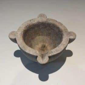18th-Century French Marble Mortar with Ear Handles
