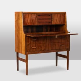Mid Century Rosewood Secretary Desk, 1970s.