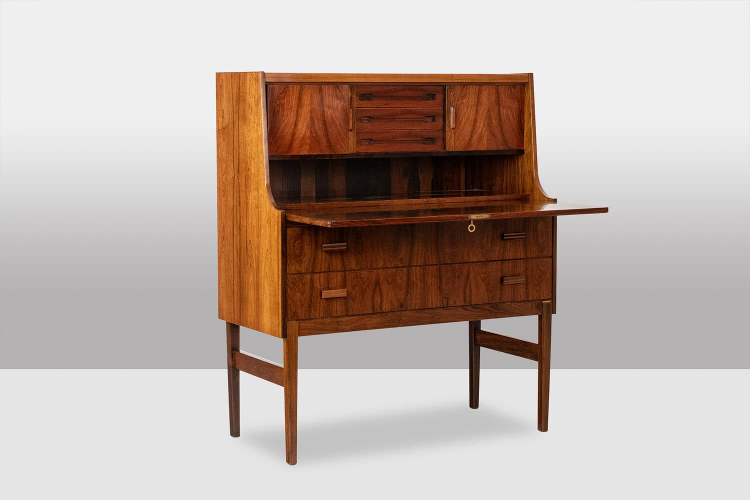 Mid Century Rosewood Secretary Desk, 1970s. - Image 3