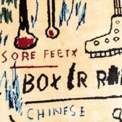 Jean-Michel Basquiat Inspired Wool Tapestry - Detail Two - Styylish